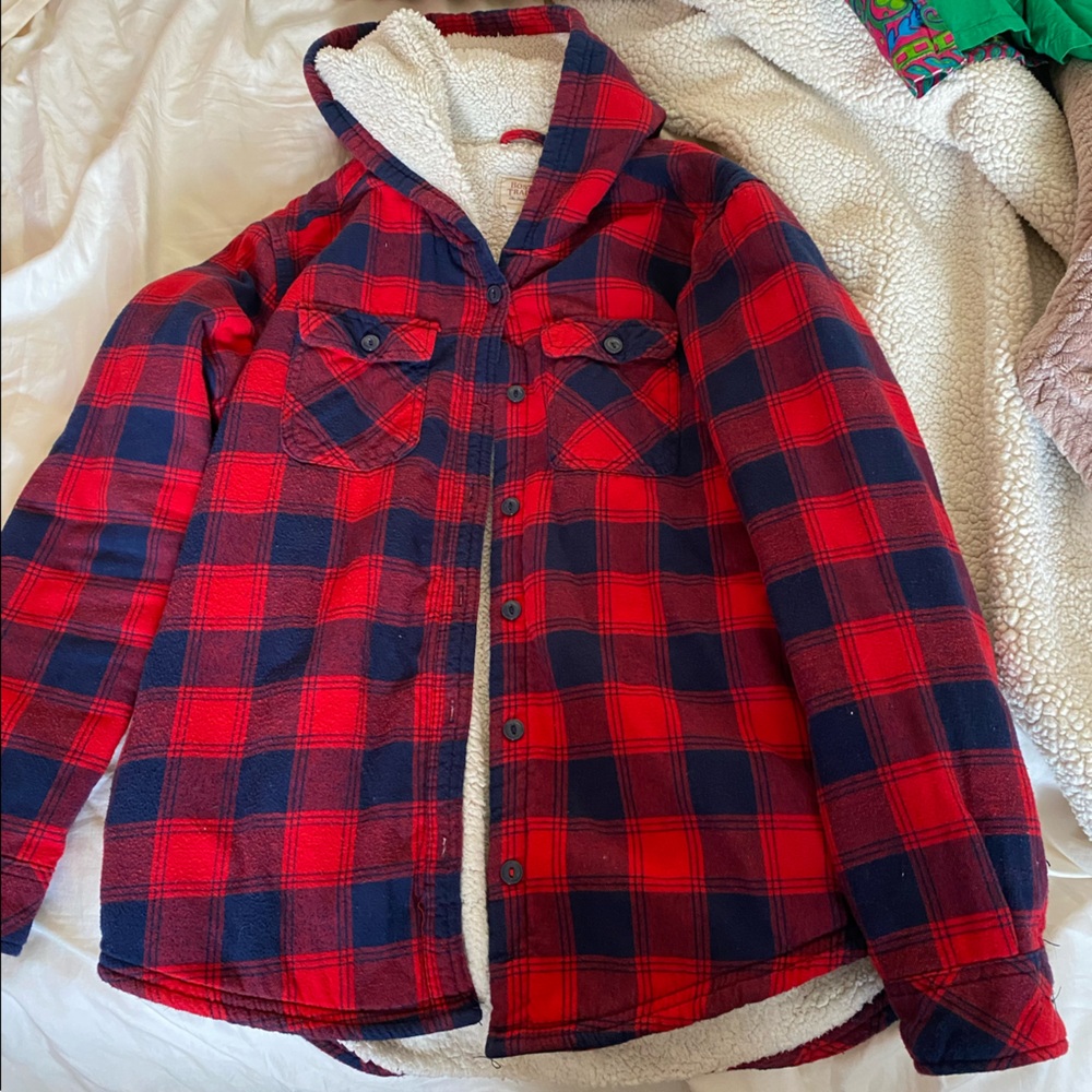 Boston Traders Plaid Fur Lined Jacket